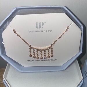 Bomb party necklace. ABSOLUTE CLASS. Rose Gold and CZ.